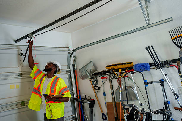 Professional Garage Door technician working in Cibolo, TX